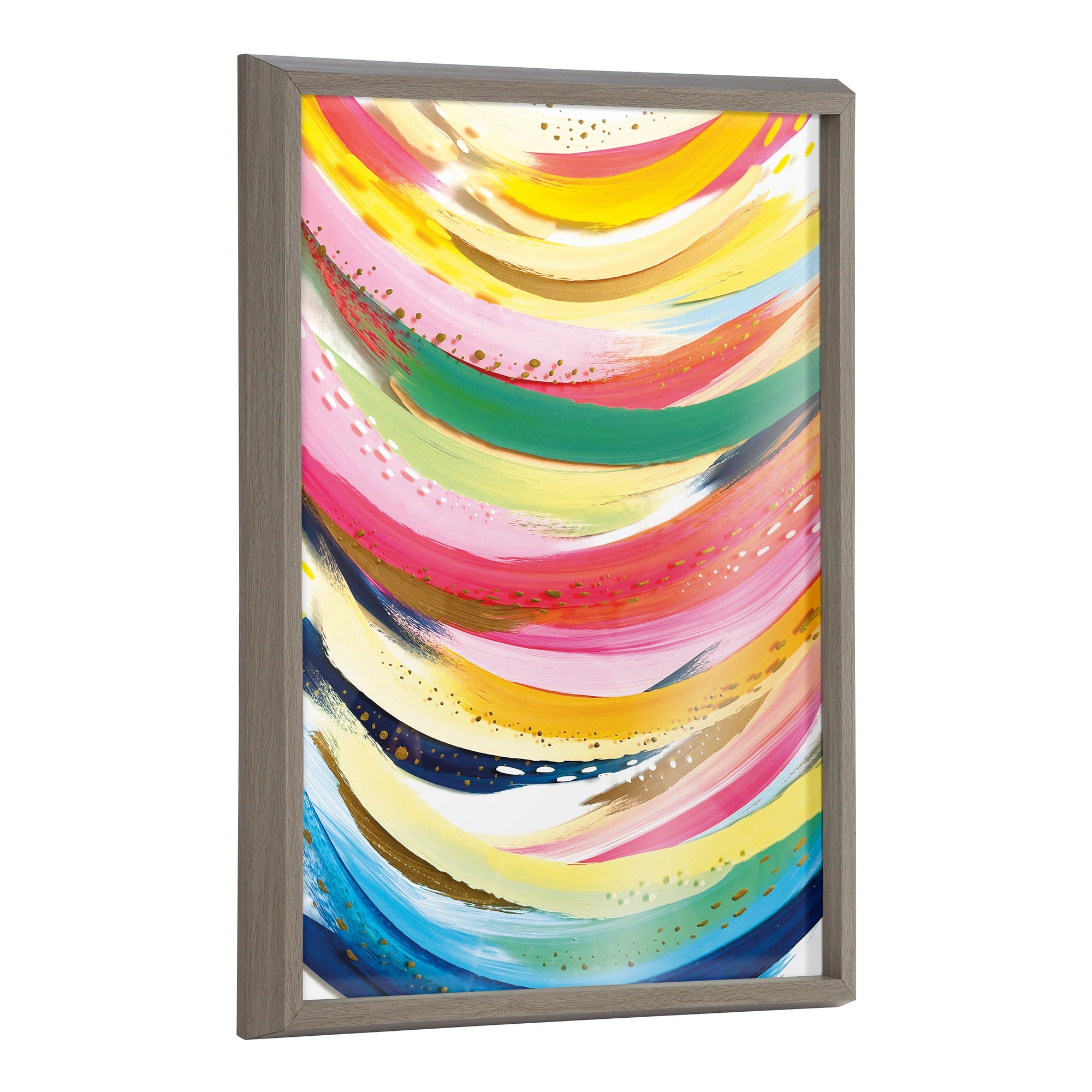 Blake Brushstroke 117 Framed Printed Glass by kateandlaurel - main product image for Resin Society