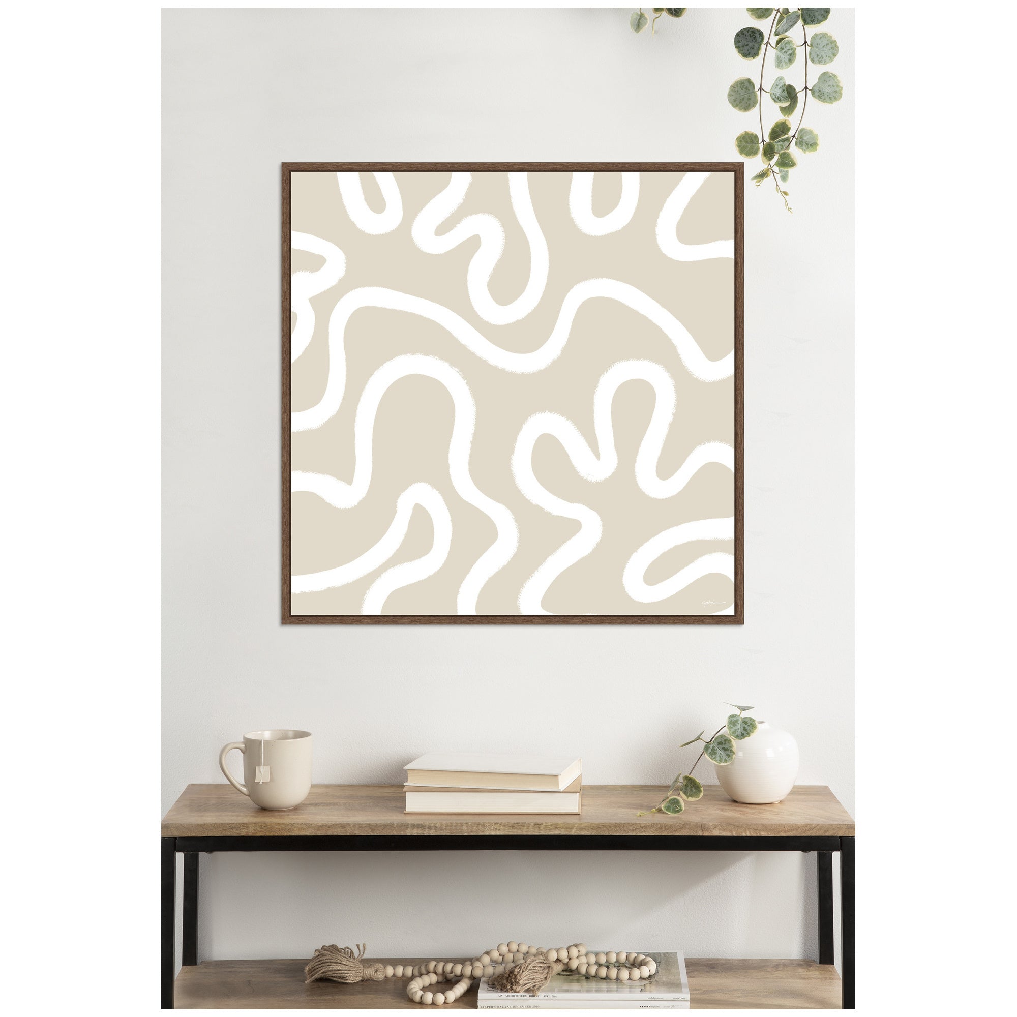 Organic Figures by Gabrielly Guedes Framed Canvas Wall Art Print