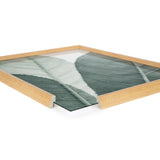 Blake Modern Green Leaf Botanical Framed Printed Glass by The Creative by kateandlaurel - product image 3 for Resin Society