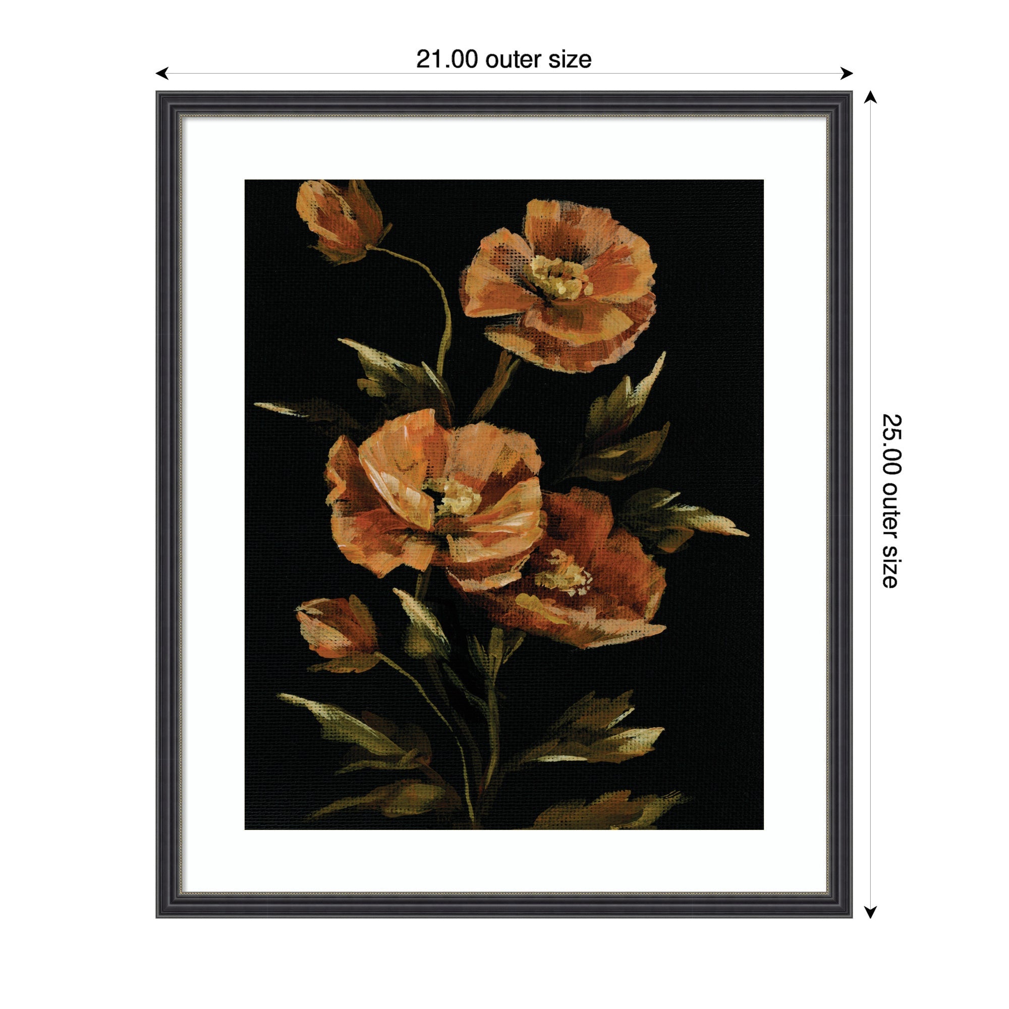Framed Art Moody Floral 6 by Annie Quigley