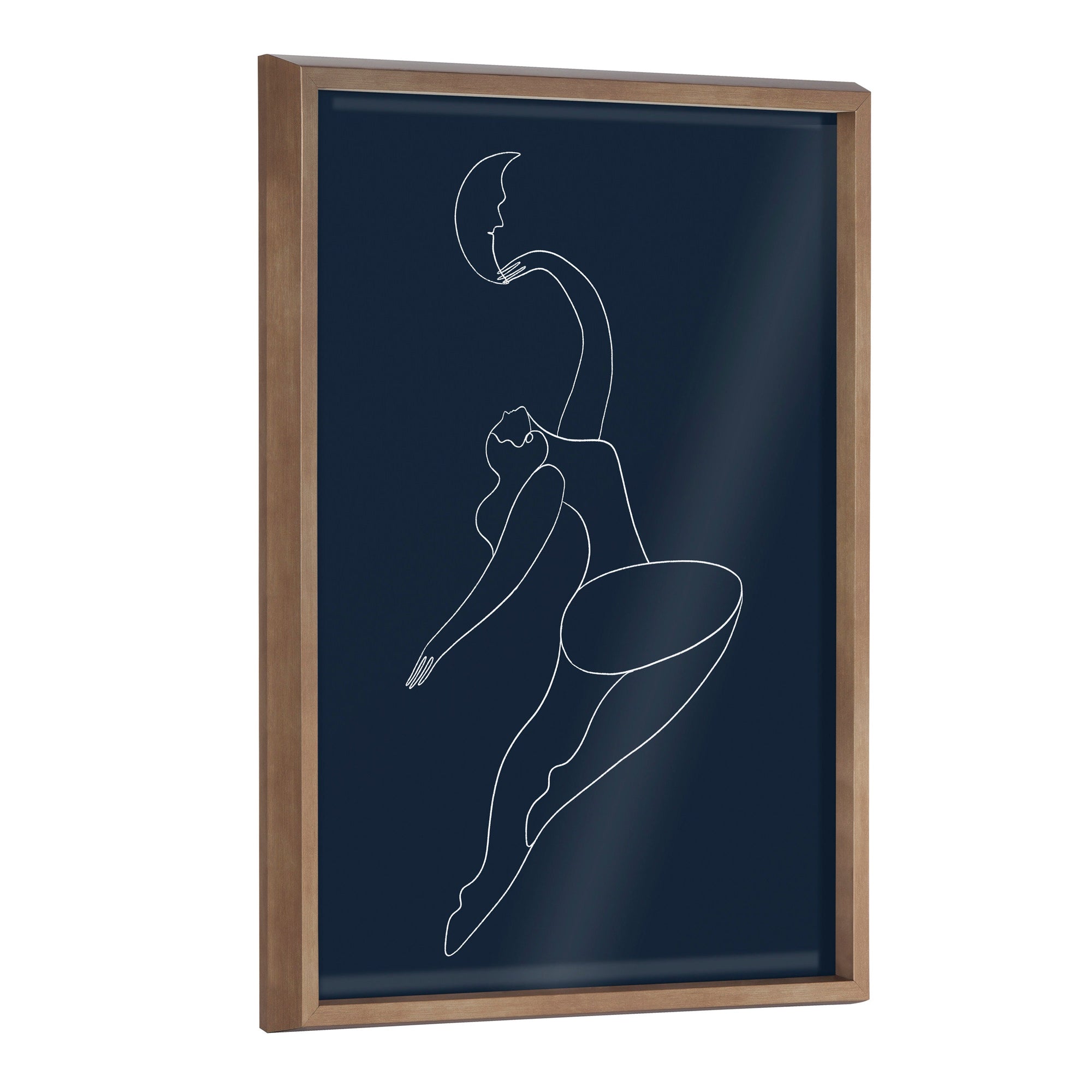 Blake Sometimes When you Fall You Fly Blue Framed Printed Glass by kateandlaurel - main product image for Resin Society