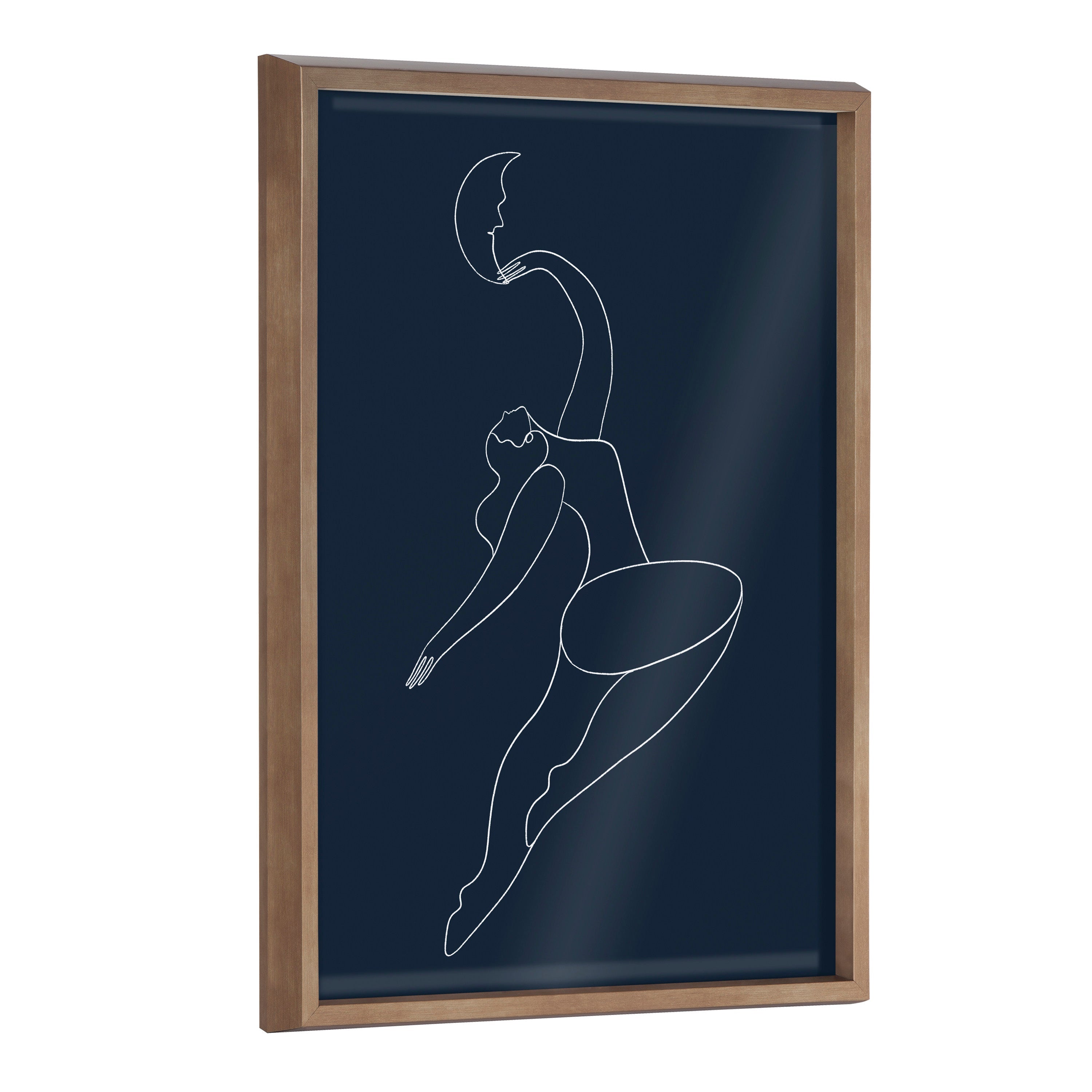 Blake Sometimes When you Fall You Fly Blue Framed Printed Glass by kateandlaurel - main product image for Resin Society