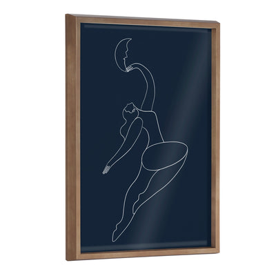 Blake Sometimes When you Fall You Fly Blue Framed Printed Glass by kateandlaurel - main product image for Resin Society