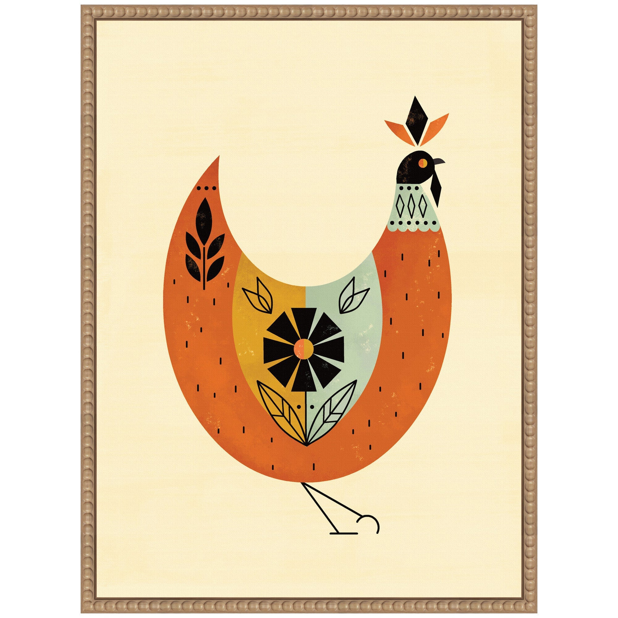 Sylvie Spring Chicken Framed Canvas by Amber Leaders
