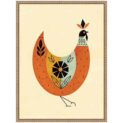 Sylvie Spring Chicken Framed Canvas by Amber Leaders