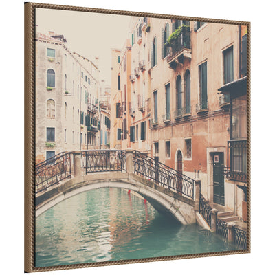 Sylvie Wandering The Streets of Venice Framed Canvas by Laura Evans