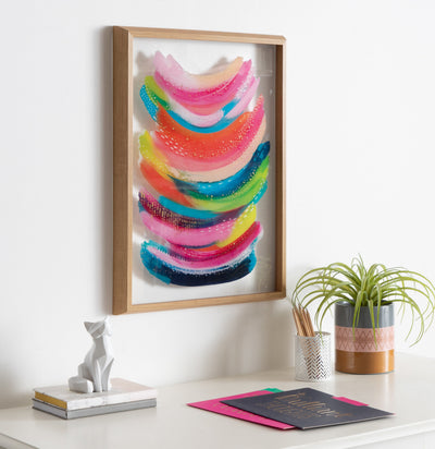 Blake Bright Abstract Framed Printed Art by Jessi Raulet of Ettavee