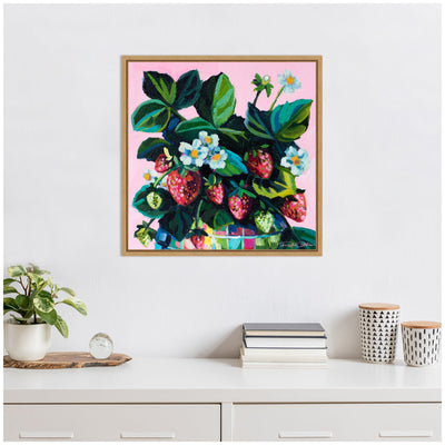 Sylvie Disco Berries Framed Canvas by Rachel Christopoulos