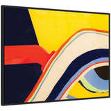 Sylvie Retro Bright Abstract True Color 1 framed canvas art by Grant Mahr showing colorful shapes in an abstract composition.