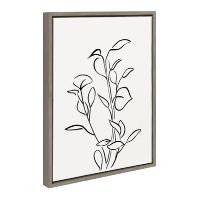 Sylvie Botanical Sketch Print No 2 Framed Canvas