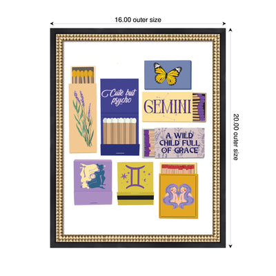Gemini Matchbooks 14x18 FC by Megan Ryan Framed Wall Art Print