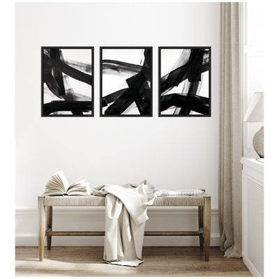 Black Mark No.
1, No.
2, & No.
3 3 Piece Framed Canvas Wall Art Set by Amy Lighthall