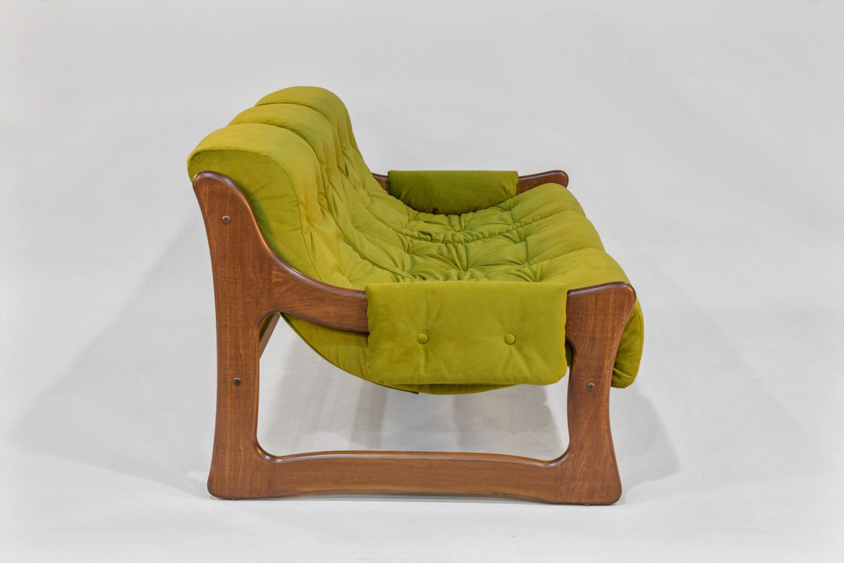 Sofa – Chronicle Cypress with Choice Hardwood Arms (Walnut Stain) by Enrico Bartolini - product image 3 for Resin Society