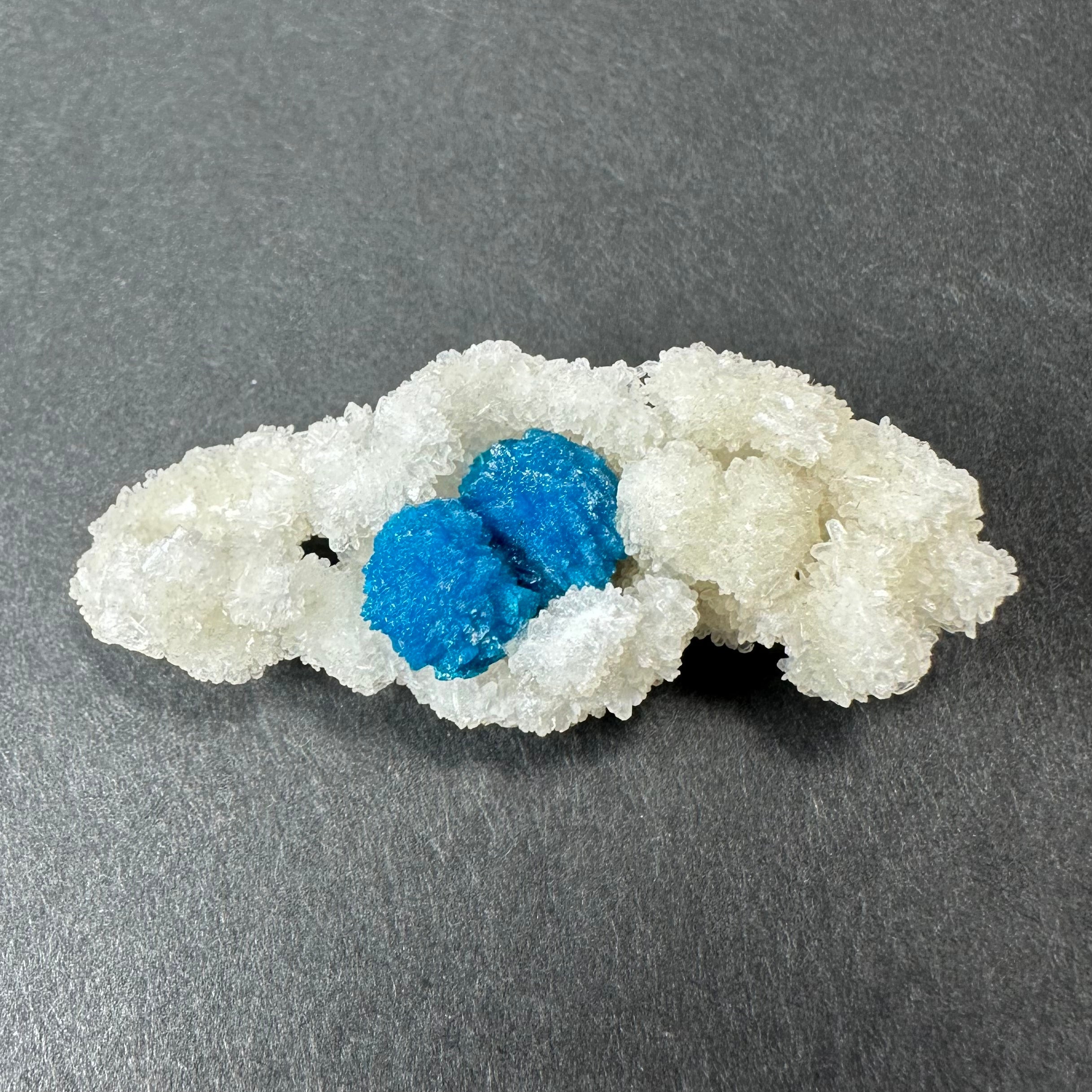 Cavansite Ball 'Floaters' on Stilbite MD by Rare Earth Gallery