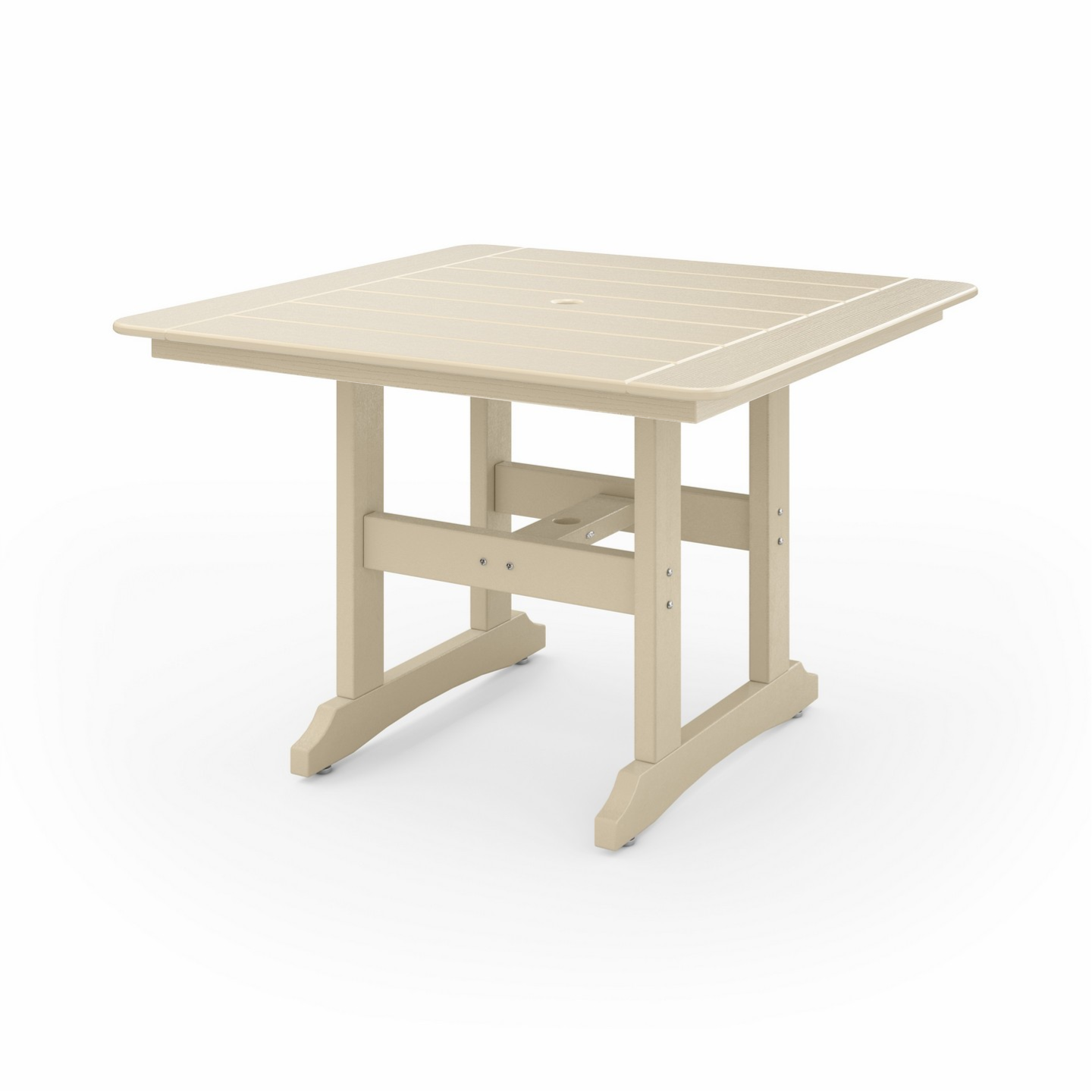 SoPoly 44 inch Savannah Square Dining Table in outdoor setting