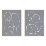 Sylvie Gray Going in Circles Framed Canvas Set by kateandlaurel - product image 19 for Resin Society