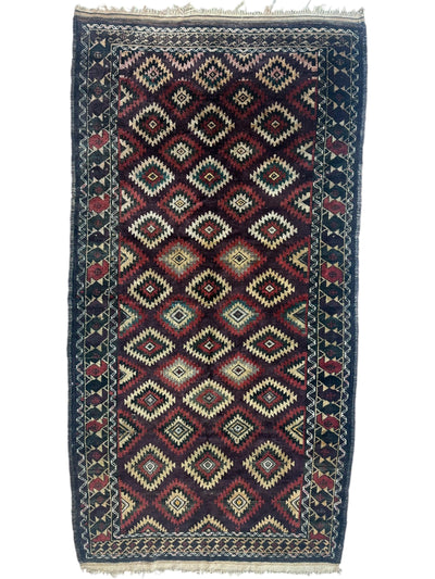 Antique 1900’s Tribal Baluch Wool Rug 4’5” x 8’6” by Rugistan - product image 2 for Resin Society
