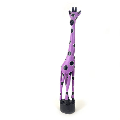 Colorful Painted Wood Giraffe - 24"