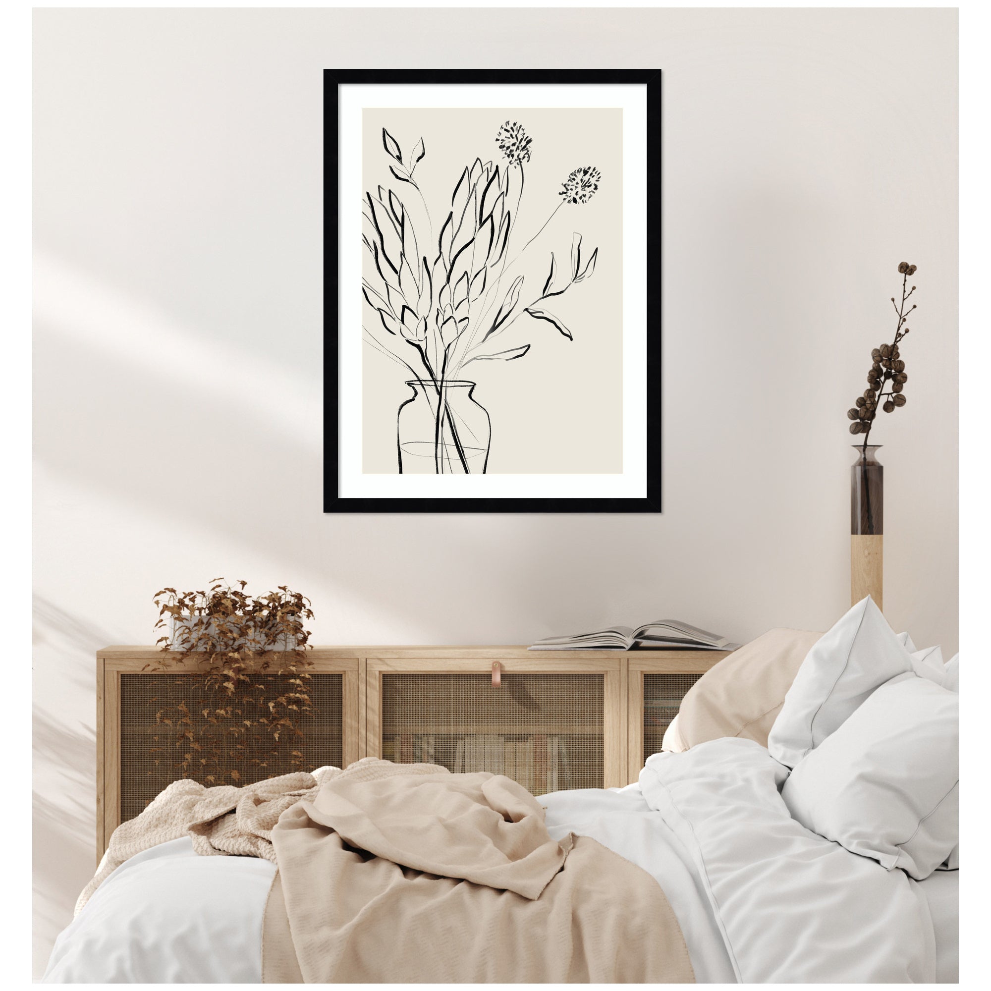 Protea Sketch No.
2 by Sara Berrenson Framed Wall Art Print