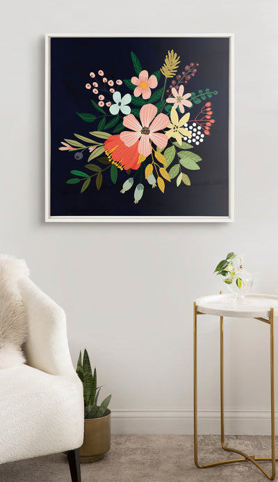 Sylvie Floralis C Framed Canvas