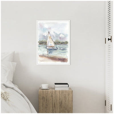 Sylvie 1 Maryanne Welch Chatham Fog Sailboat Framed Canvas by Patricia Shaw