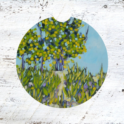 Car Coaster: Paths Along the Shoreline. Artist Christi Dreese by Dreese Fine Art - Resin Society