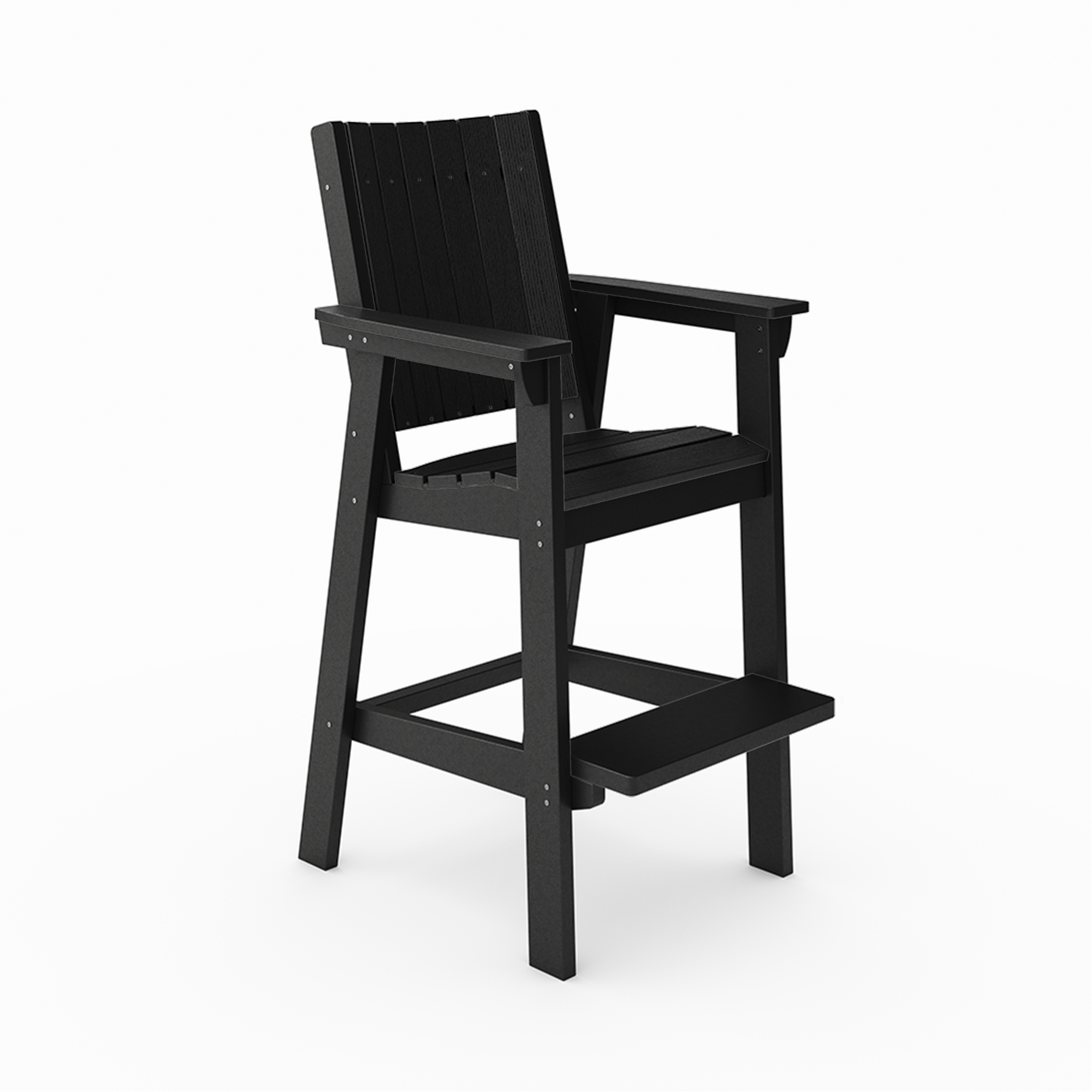 SoPoly Callaway Chair Bar High in Black outdoor bar chair