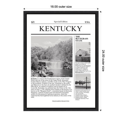Kentucky Article by Megan Ryan Framed Canvas Wall Art Print