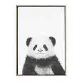 Sylvie Panda Framed Canvas by Simon Te Tai