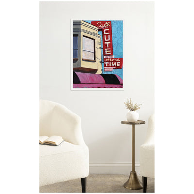 Call Me Cute by Krista V.
Allenstein Framed Canvas Wall Art Print