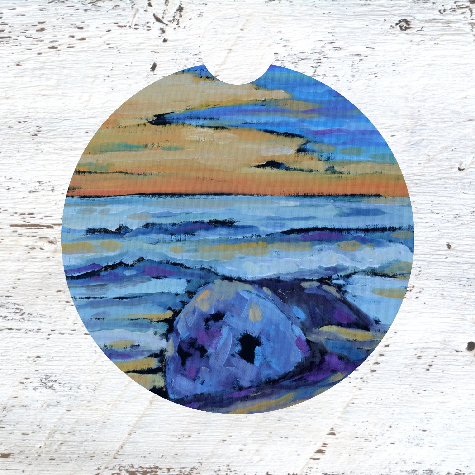 Car Coaster: Reset at Sunset 2. Artist Christi Dreese by Dreese Fine Art - Resin Society