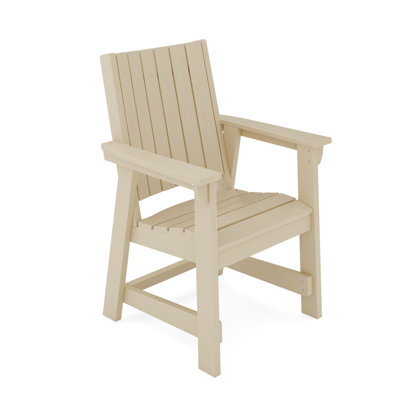 SoPoly Callaway Outdoor Dining Chair in multiple colors on a patio