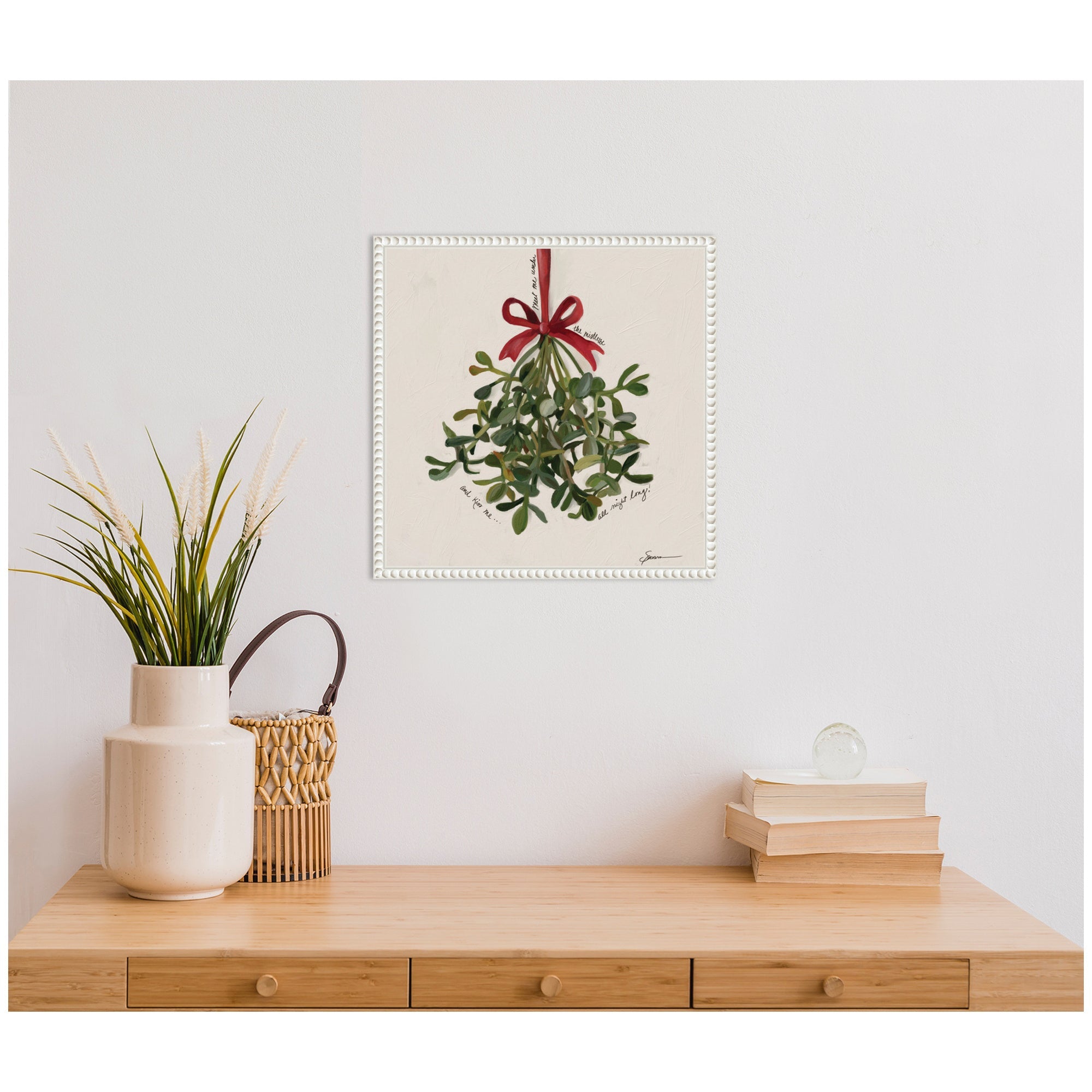 Mistletoe by Mary Sparrow Framed Canvas Wall Art Print