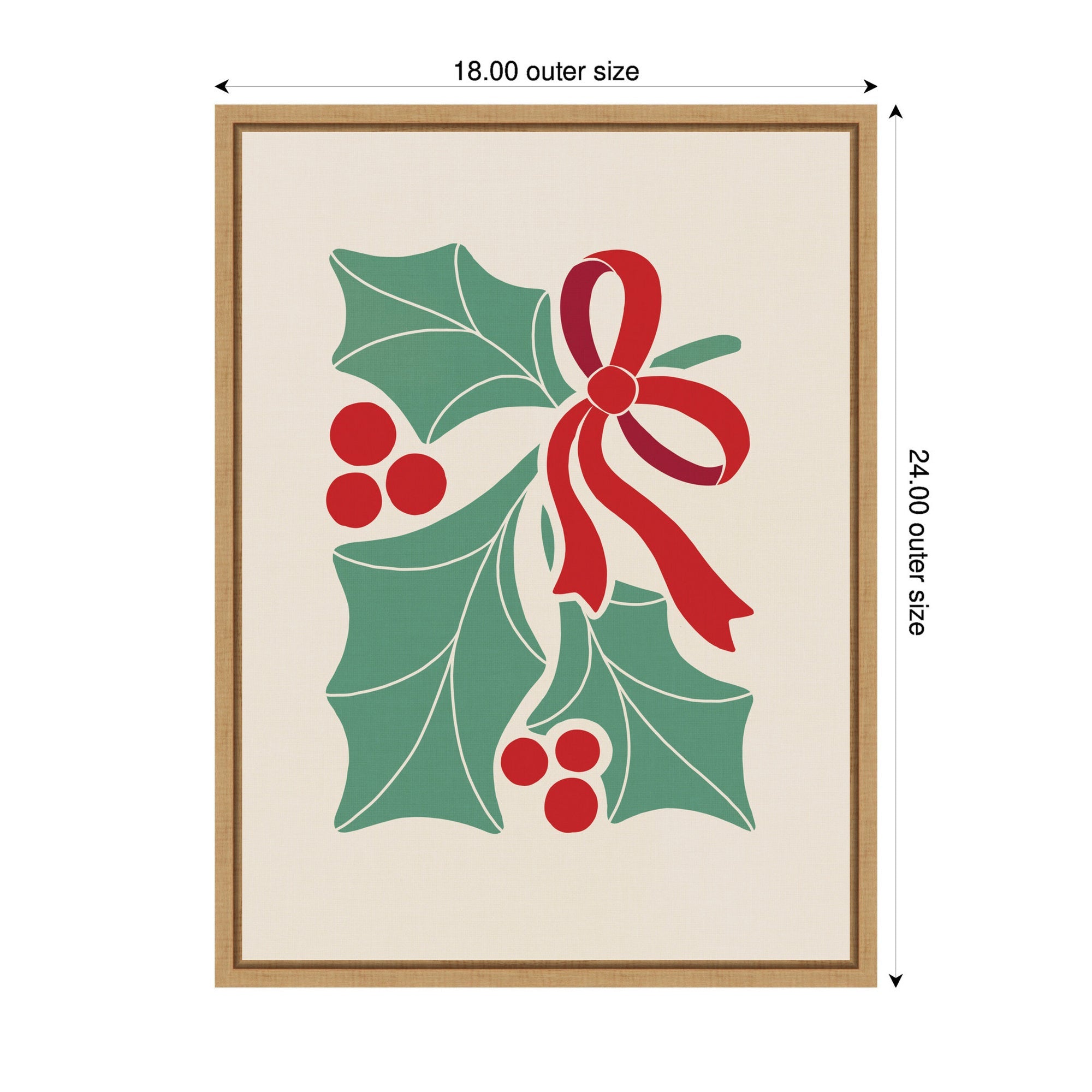 Sylvie Framed Canvas Christmas Icons Prima Set Nouveau Holly by Dominique Vari