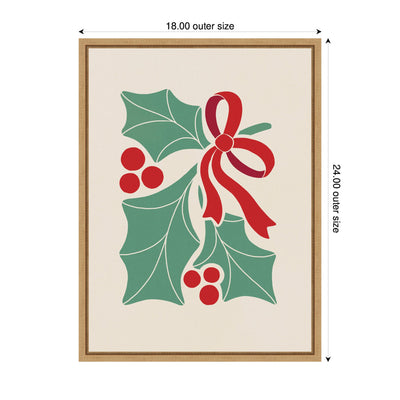 Sylvie Framed Canvas Christmas Icons Prima Set Nouveau Holly by Dominique Vari