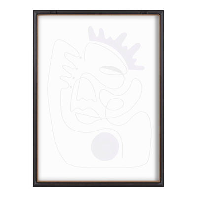 Blake El Ray Framed Printed Glass by Shatha Al Dafai