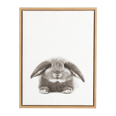 Sylvie Rabbit Framed Canvas by Simon Te of Tai Prints