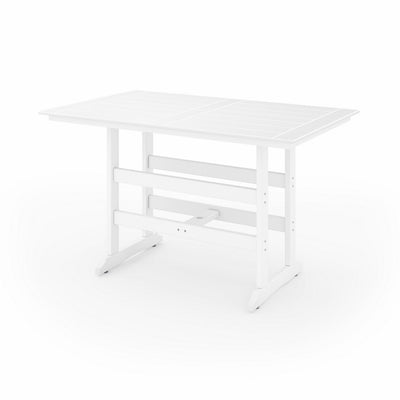 SoPoly 72 inch Savannah Farmhouse Bar Table in outdoor setting