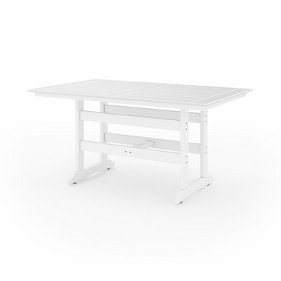 SoPoly 72 inch Savannah Farmhouse Counter Table in black outdoor setting