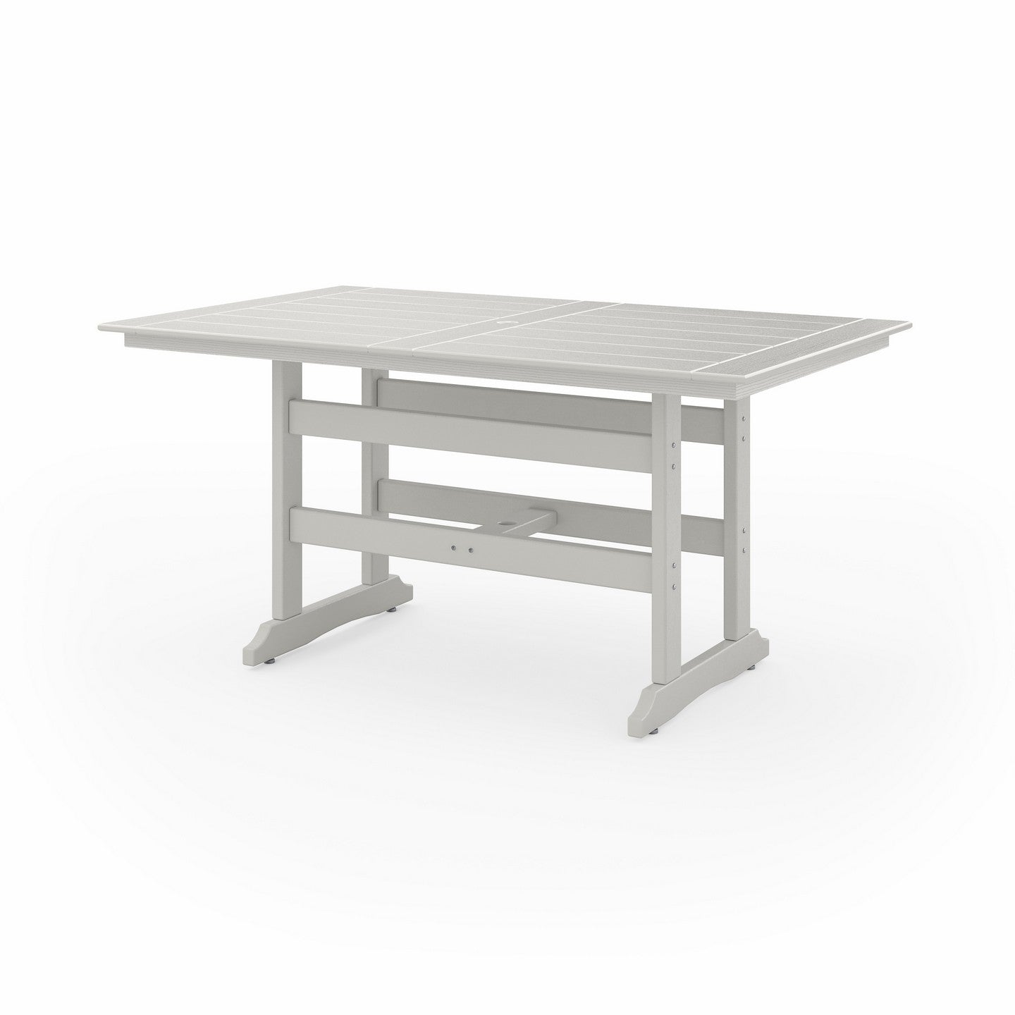 SoPoly 72 inch Savannah Farmhouse Counter Table in black outdoor setting