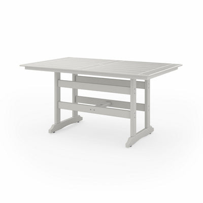 SoPoly 72 inch Savannah Farmhouse Counter Table in black outdoor setting