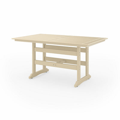 SoPoly 72 inch Savannah Farmhouse Counter Table in black outdoor setting