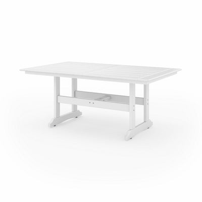SoPoly 72 inch Savannah Farmhouse Dining Table in outdoor setting