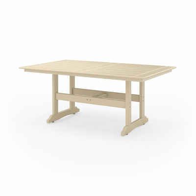 SoPoly 72 inch Savannah Farmhouse Dining Table in outdoor setting