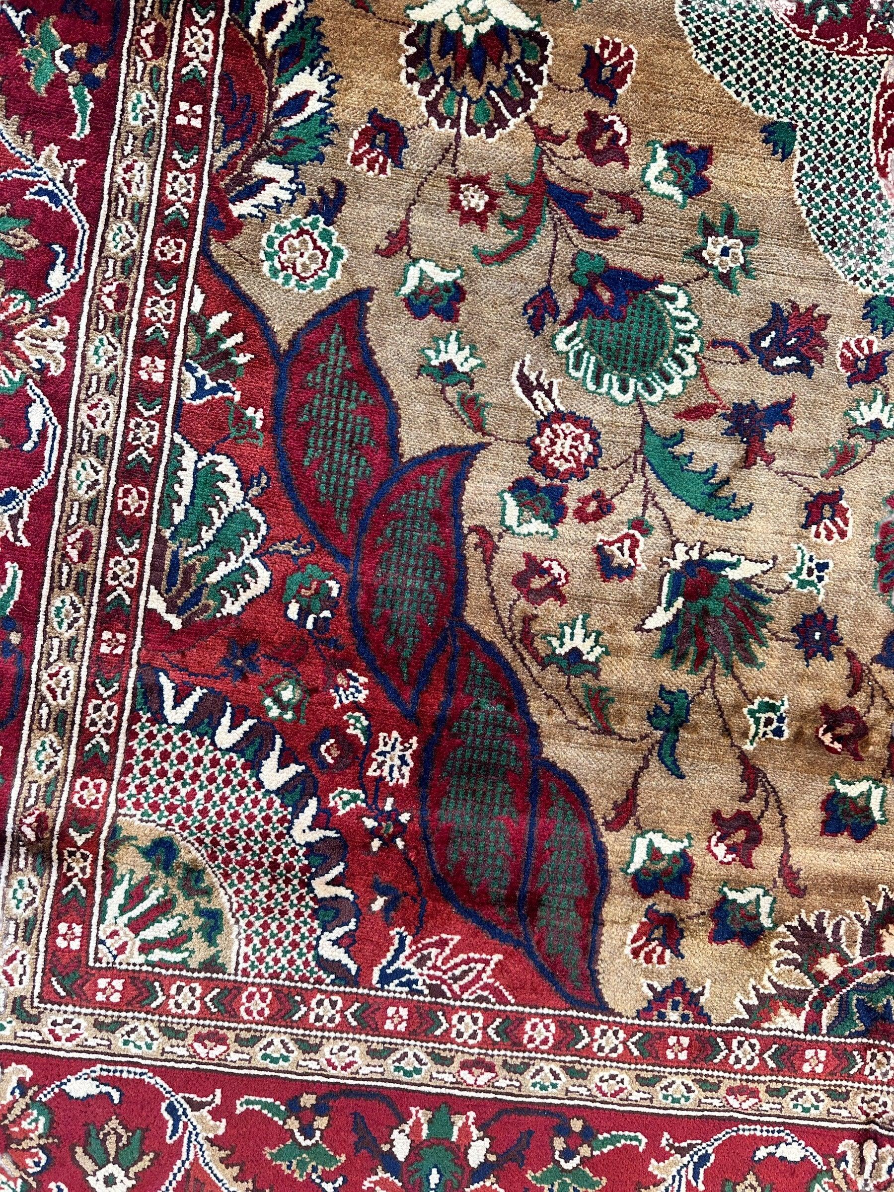 Hand-Knotted Afghan Garden Design Rug – 6’6” x 9’6” by Rugistan - product image 5 for Resin Society