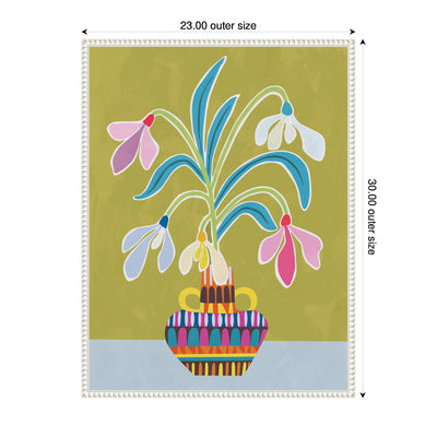 Sylvie Snowdrops the January Birth Flower Framed Canvas by Rachel Lee