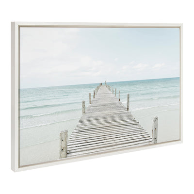 Sylvie Ocean Beach Framed Canvas Set