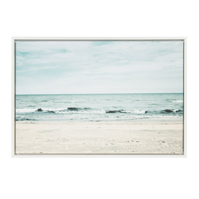Sylvie Beach 2 Framed Canvas