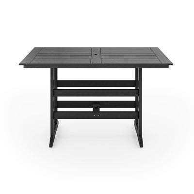 SoPoly 72 inch Savannah Farmhouse Bar Table in outdoor setting