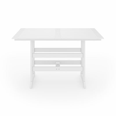 SoPoly 72 inch Savannah Farmhouse Bar Table in outdoor setting